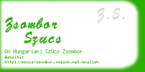 zsombor szucs business card